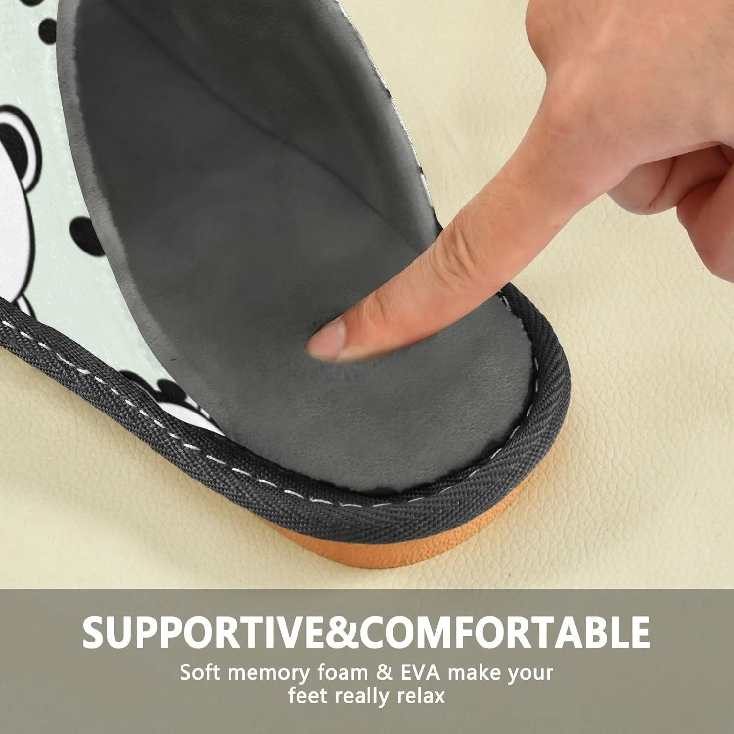 Spa Slippers Indoor House Fuzzy Slippers Soft Memory Foam Non-Slip Home Slipper Winter Shoes For Bedroom Hotel Travel 4-11