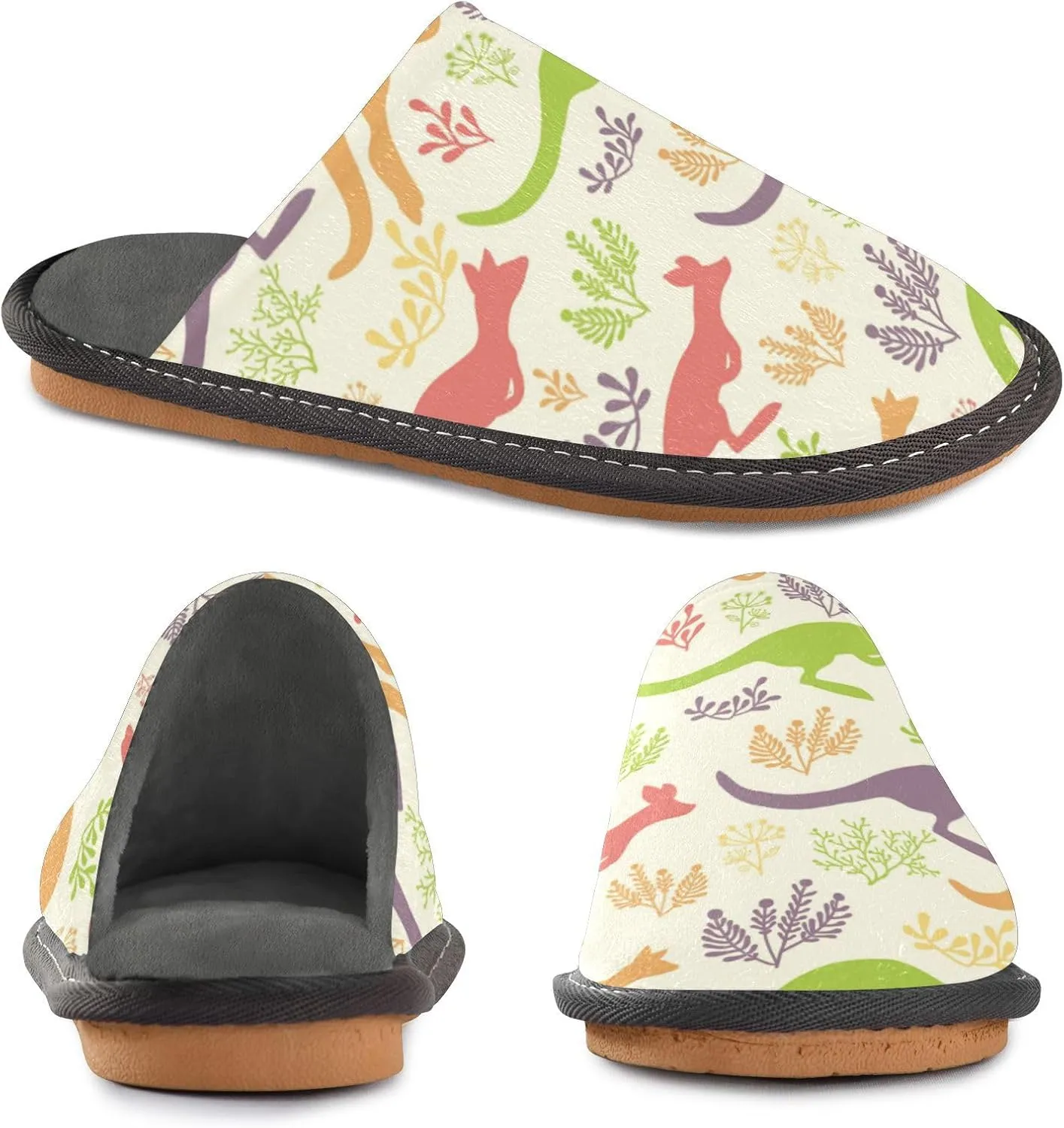 Spa Slippers Indoor House Fuzzy Slippers Soft Memory Foam Non-Slip Home Slipper Winter Shoes For Bedroom Hotel Travel 4-11