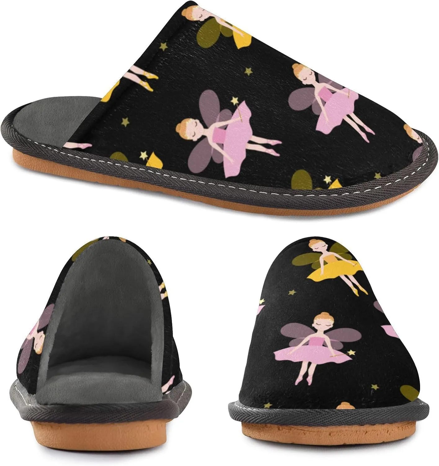 Spa Slippers Indoor House Fuzzy Slippers Soft Memory Foam Non-Slip Home Slipper Winter Shoes For Bedroom Hotel Travel 4-11