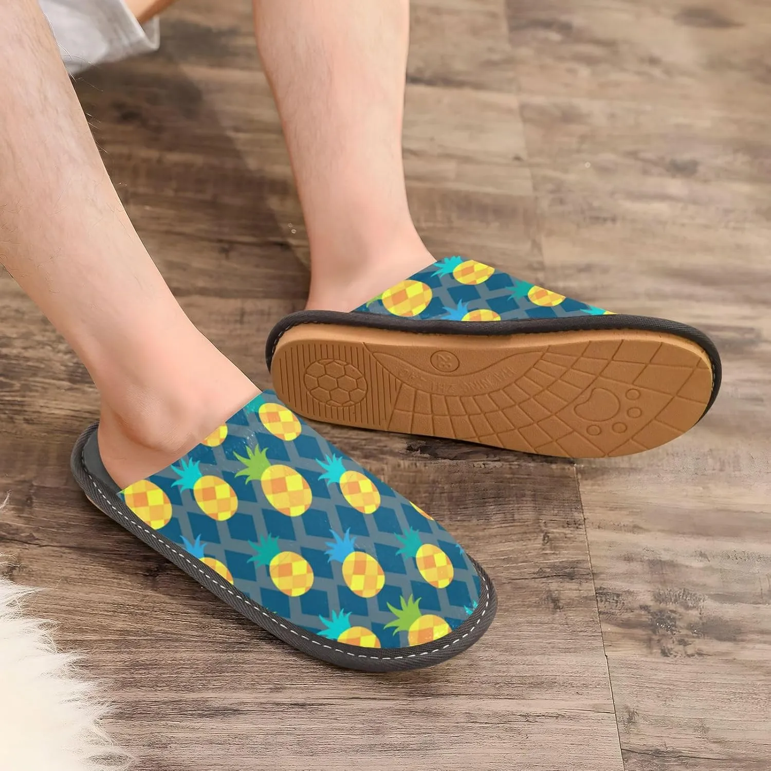 Spa Slippers Indoor House Fuzzy Slippers Soft Memory Foam Non-Slip Home Slipper Winter Shoes For Bedroom Hotel Travel 4-11