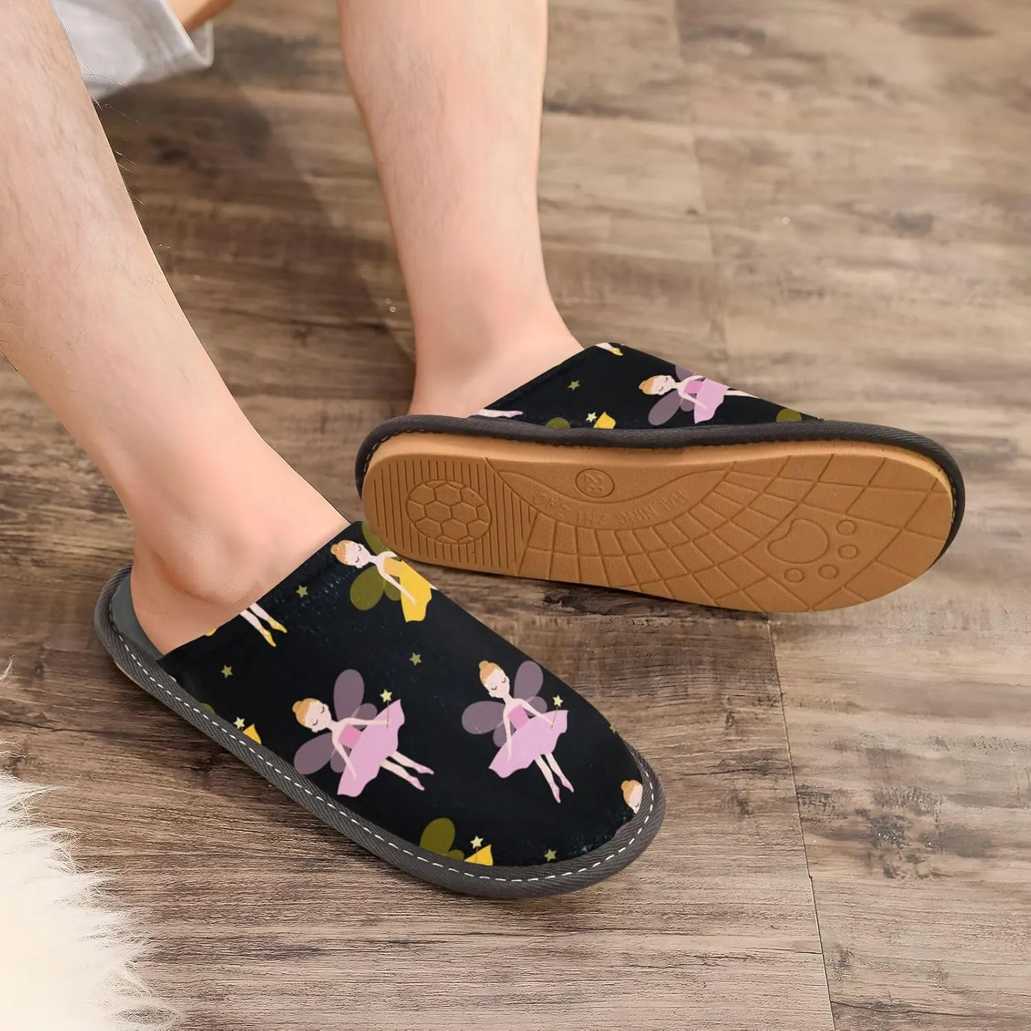 Spa Slippers Indoor House Fuzzy Slippers Soft Memory Foam Non-Slip Home Slipper Winter Shoes For Bedroom Hotel Travel 4-11