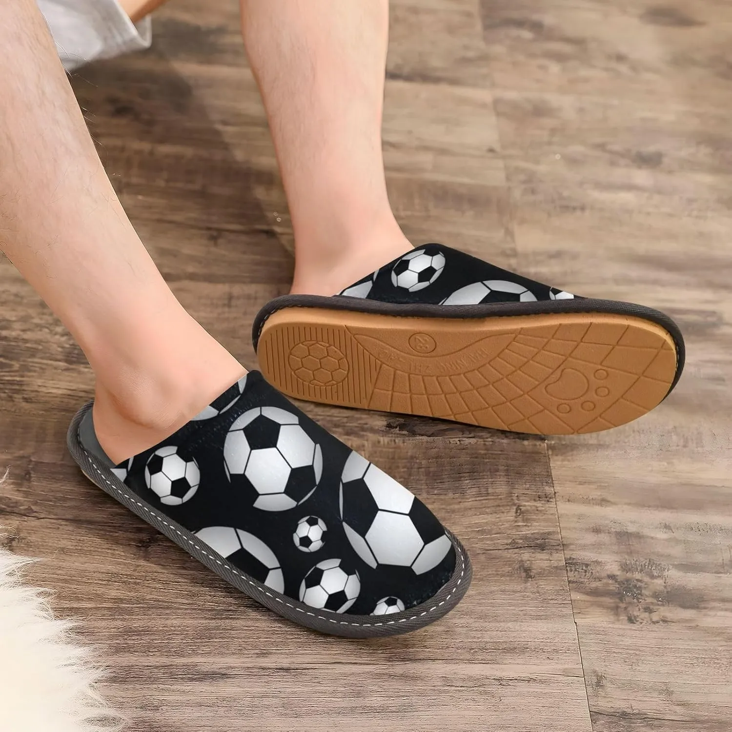 Spa Slippers Indoor House Fuzzy Slippers Soft Memory Foam Non-Slip Home Slipper Winter Shoes For Bedroom Hotel Travel 4-11