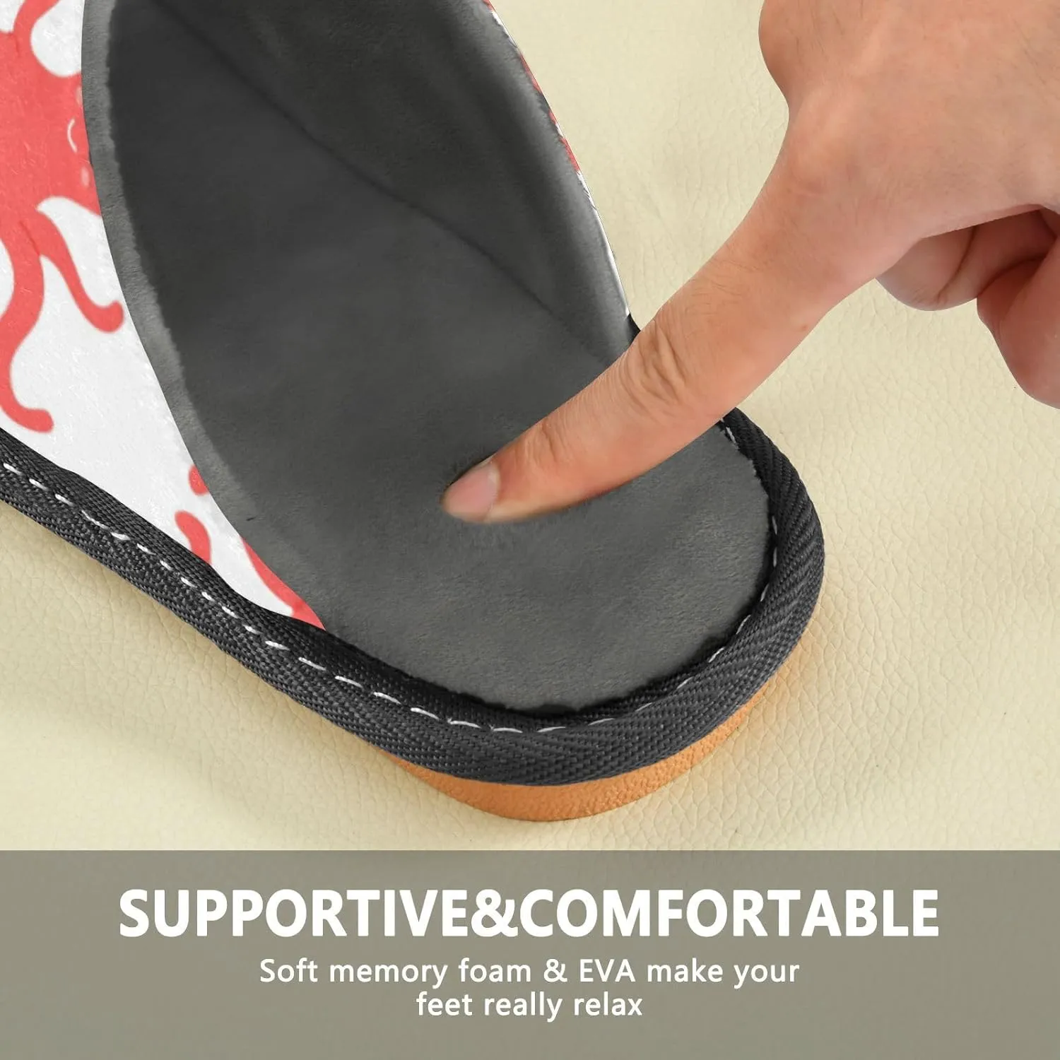 Spa Slippers Indoor House Fuzzy Slippers Soft Memory Foam Non-Slip Home Slipper Winter Shoes For Bedroom Hotel Travel 4-11