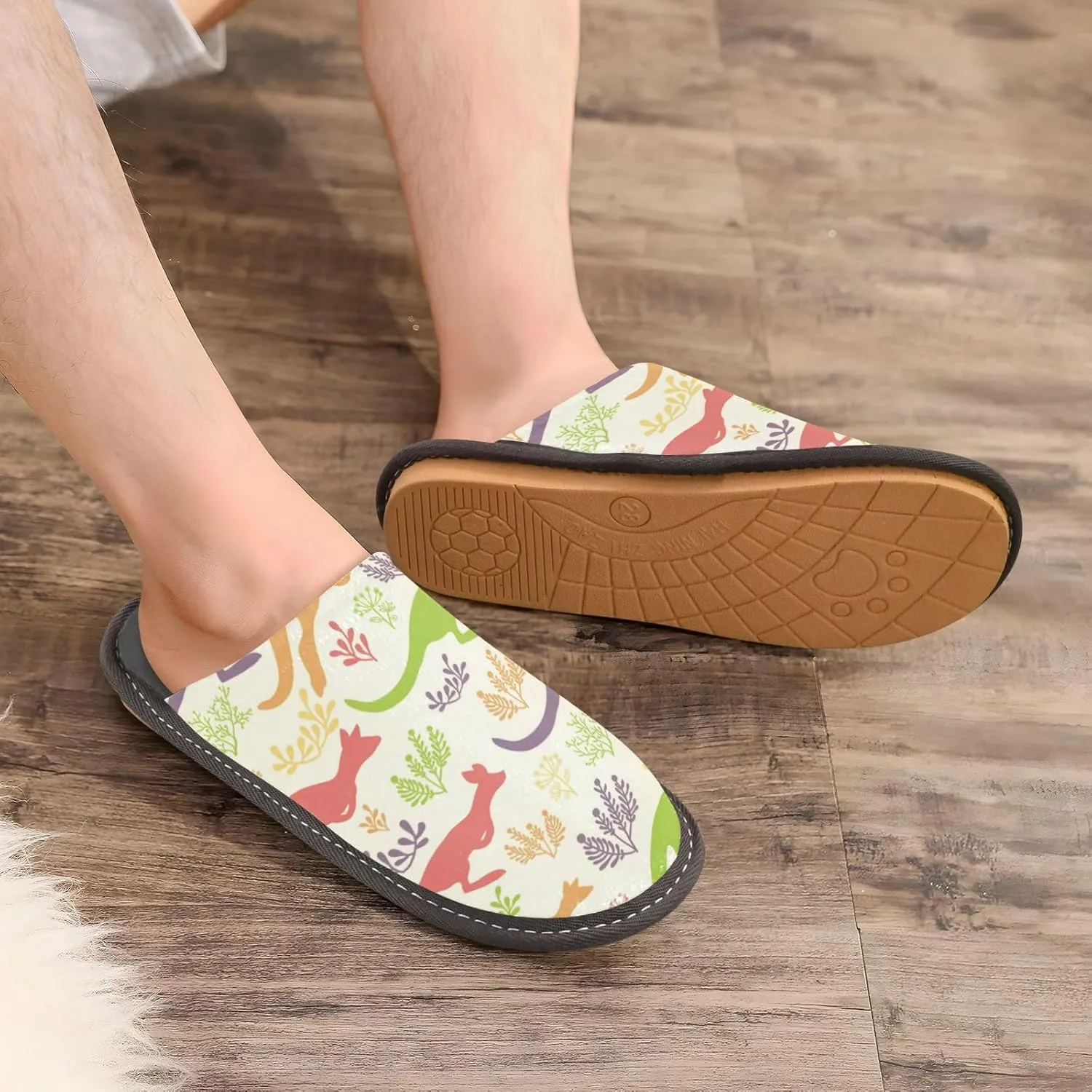 Spa Slippers Indoor House Fuzzy Slippers Soft Memory Foam Non-Slip Home Slipper Winter Shoes For Bedroom Hotel Travel 4-11