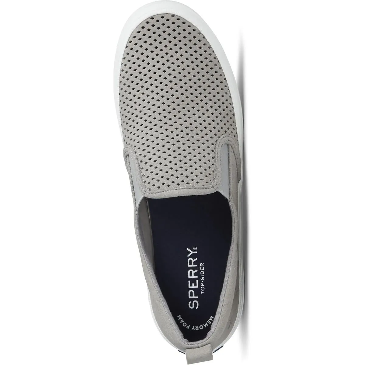 Sperry Womens CREST SLIP ON Faux Leather Slip On Flat Shoes