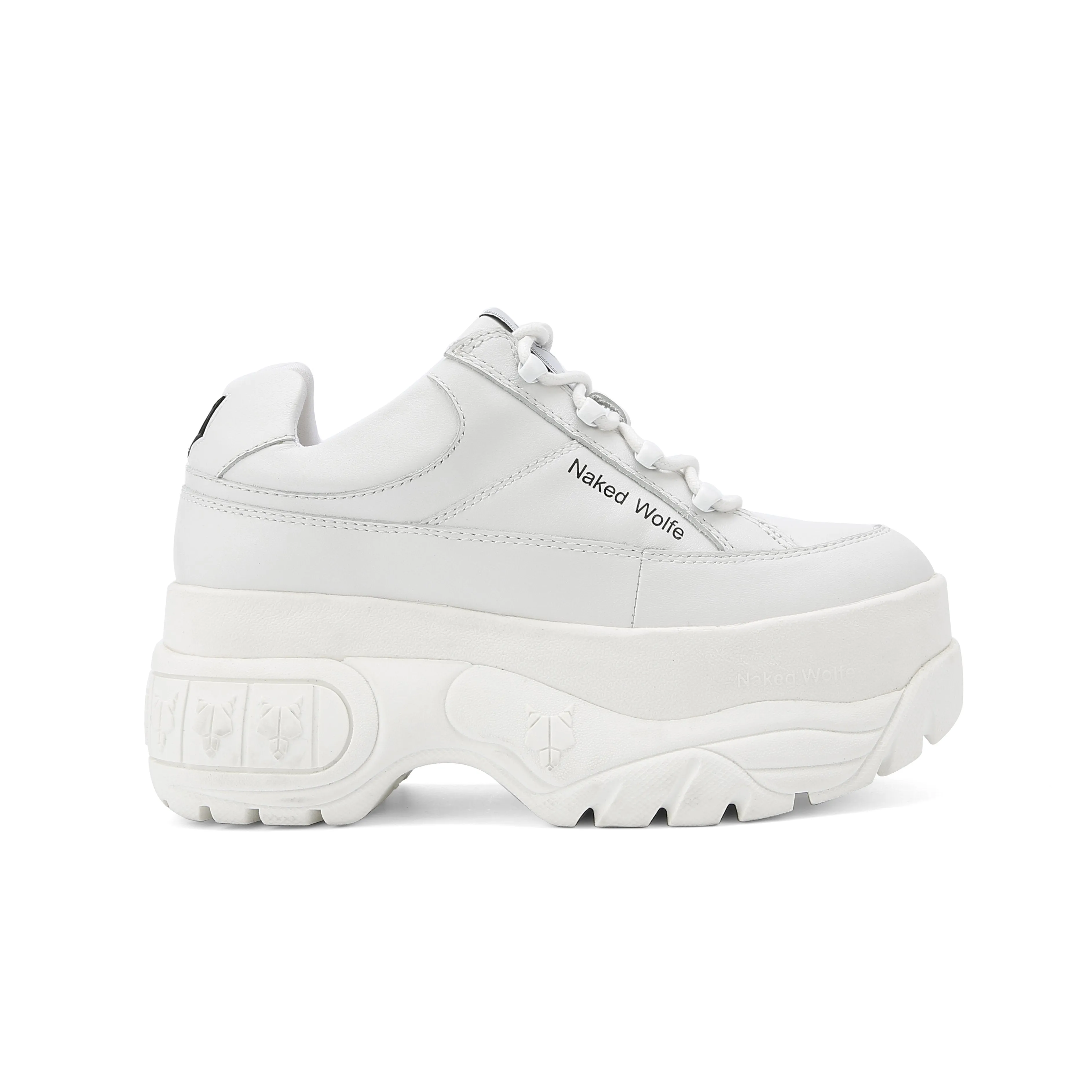 Sporty White Leather
