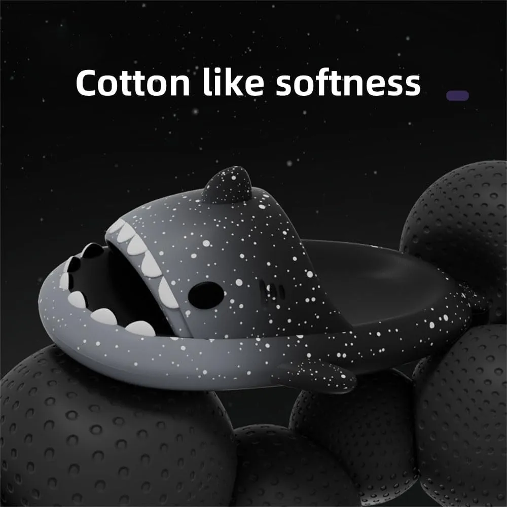 Spotted Starlight Shark Slides, New Cloud Shark Slippers, Soft Quick Dry Anti-Slip Open Shark Sandals