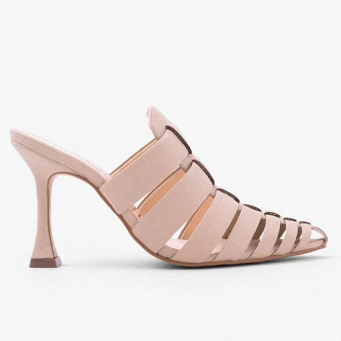 Stiletto mule heels with pointed toe
