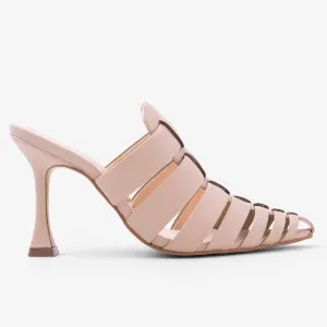 Stiletto mule heels with pointed toe