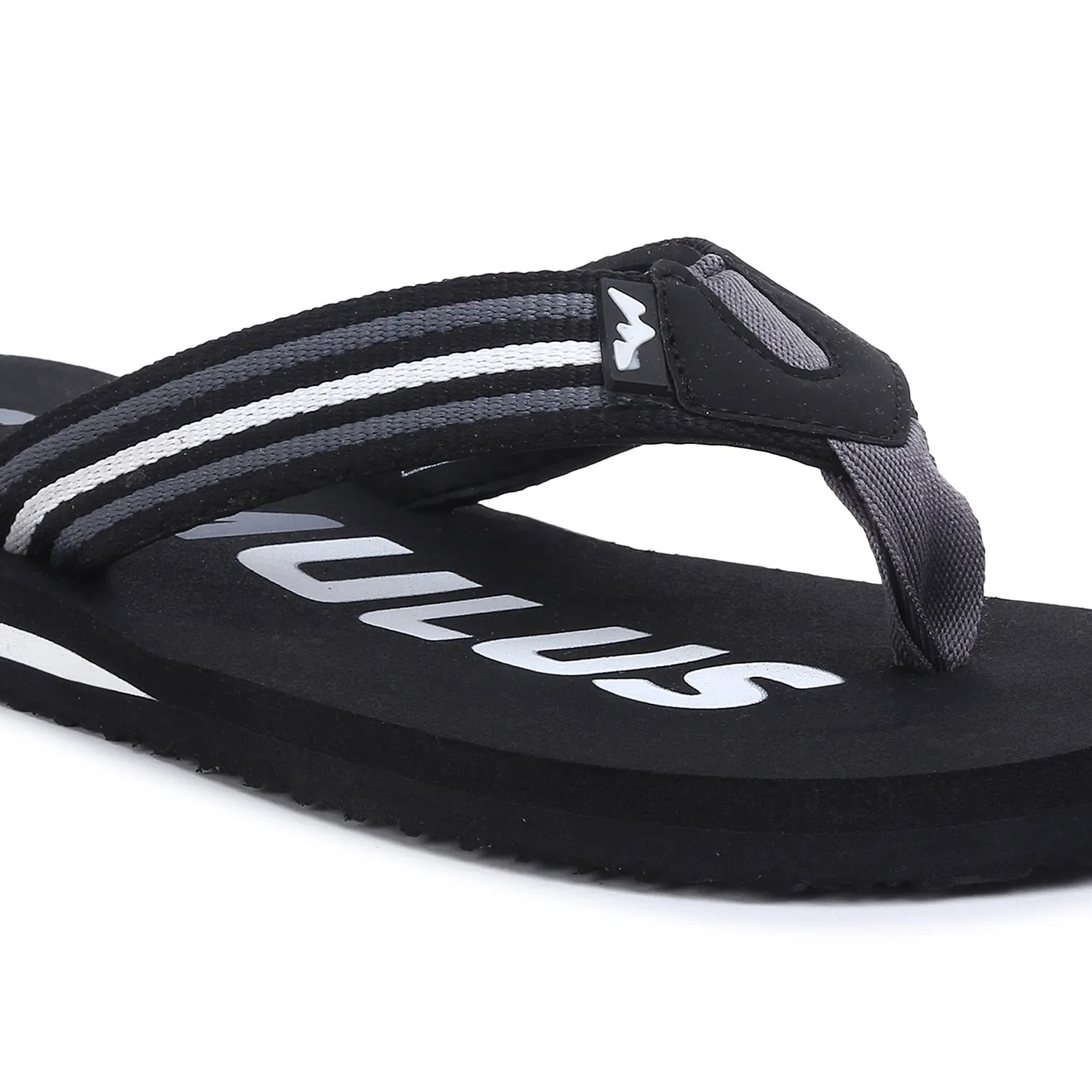 Stimulus FBSTG3005AP Black Ultra-Comfortable And Stylish Lightweight Casual Flip Flops For Men