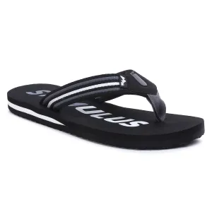 Stimulus FBSTG3005AP Black Ultra-Comfortable And Stylish Lightweight Casual Flip Flops For Men
