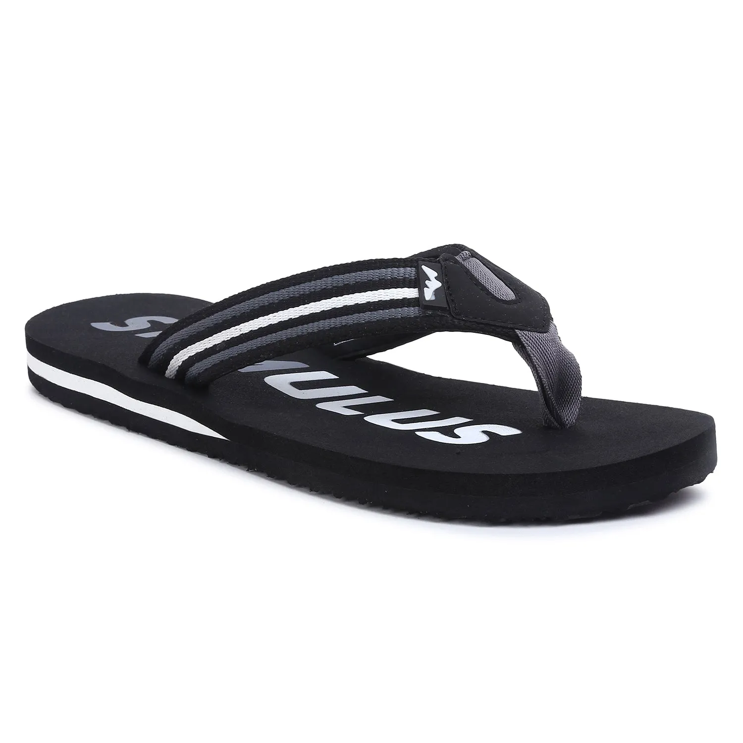 Stimulus FBSTG3005AP Black Ultra-Comfortable And Stylish Lightweight Casual Flip Flops For Men