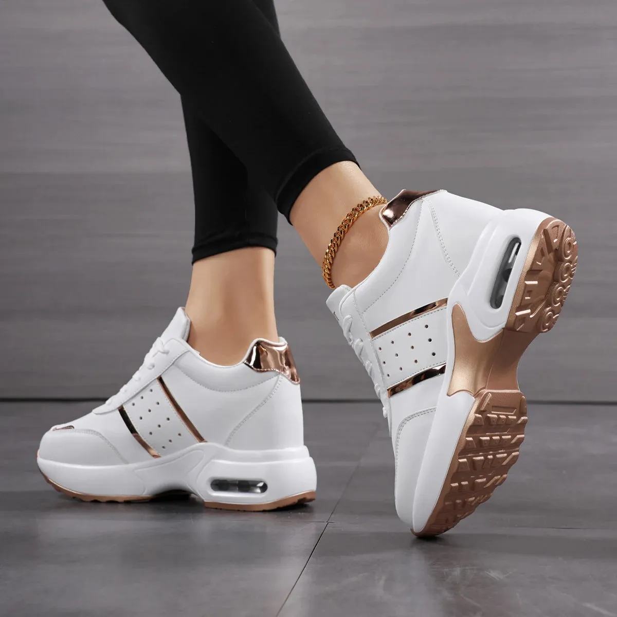 Stylish Women's Wedge Sneakers for Casual Sports
