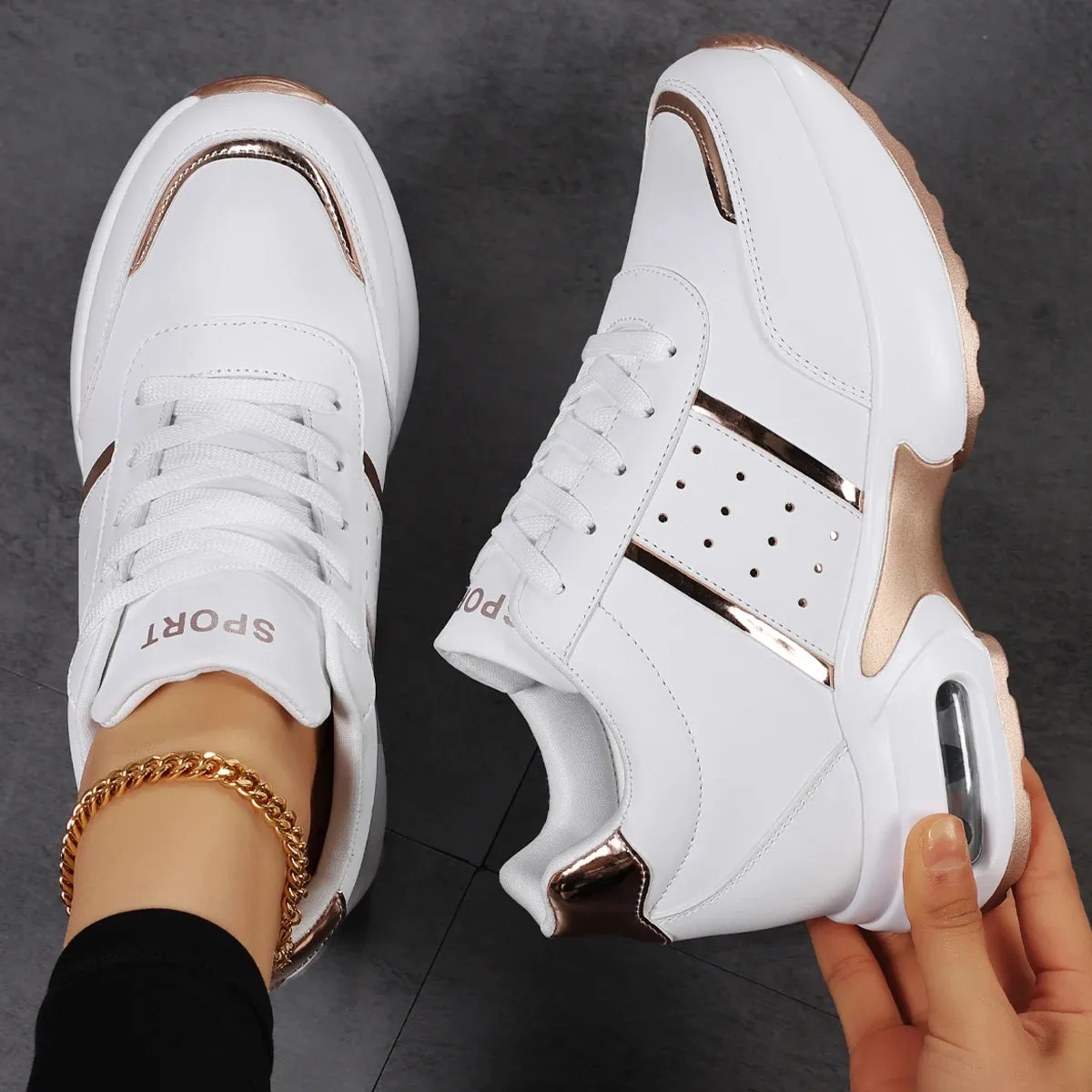 Stylish Women's Wedge Sneakers for Casual Sports