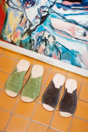 Suede Slip-on Sandals