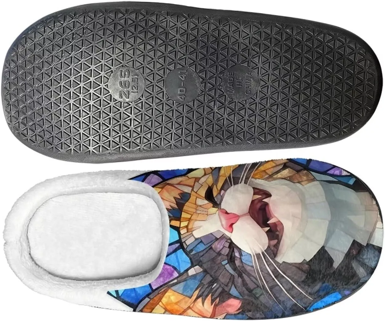 Sugar Skull Girl Grip Slippers Tiger Fluffy House Non Skid Microfiber Women Slipper Winter Indoor Shoes