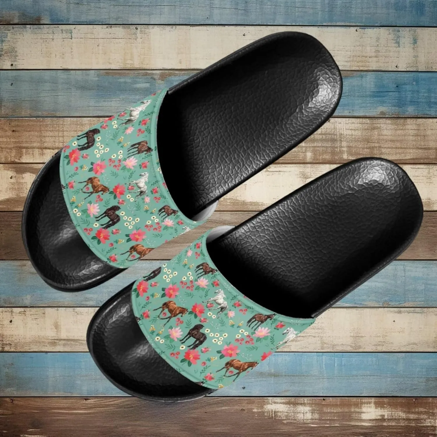 Summer Slide Slippers for Women Slippers Slide Sandal Light Weight Non-Slip Shower Slides Single Band Sandals