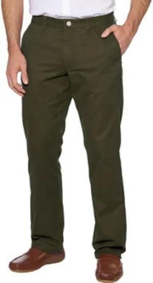 Tailor Vintage Men’s Flat Front Pant-Olive, 34 X 30
