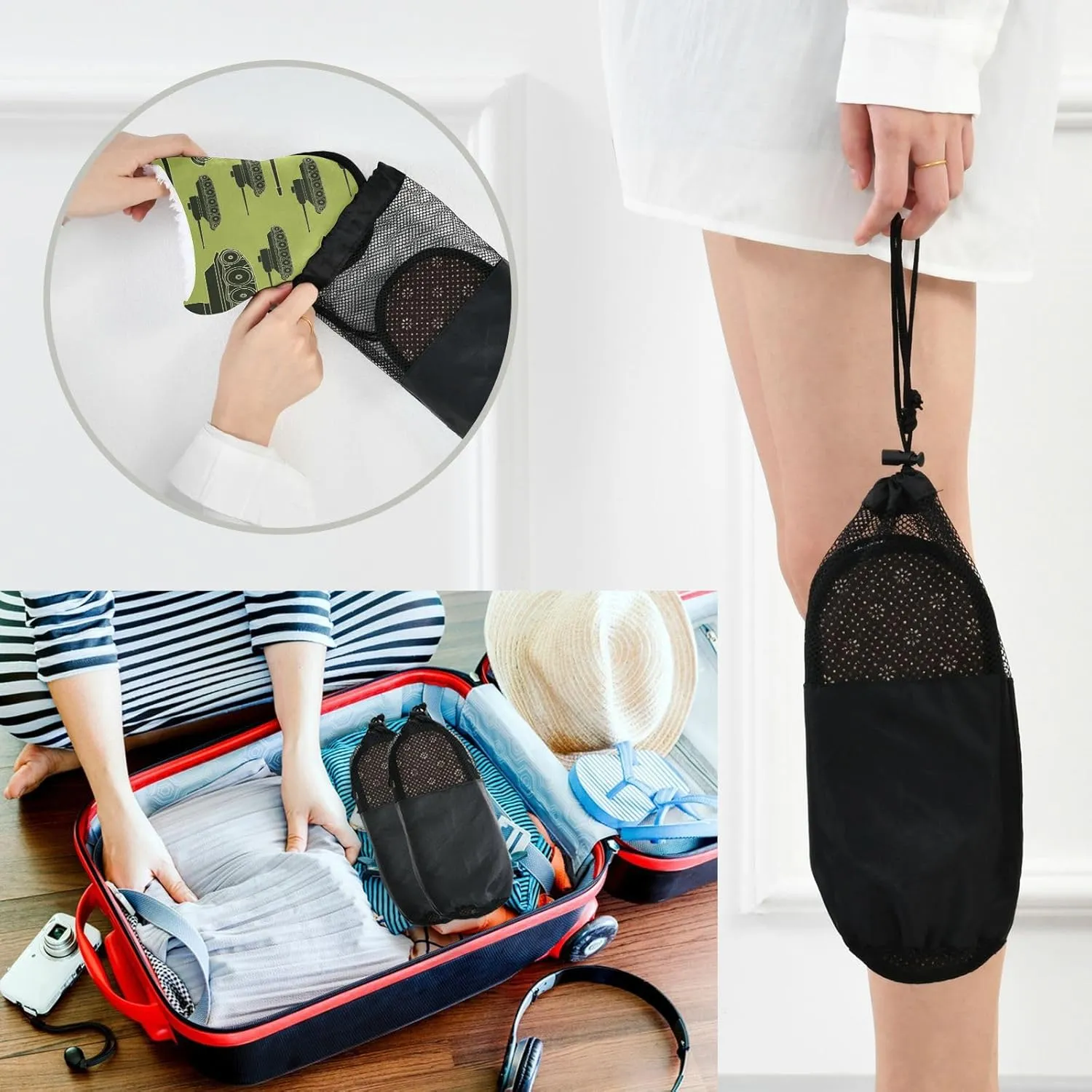 Tanks Slippers Memory Foam Non-Slip Indoor House Slippers Bedroom Hotel Travel Home Shoes for Women, 5-8