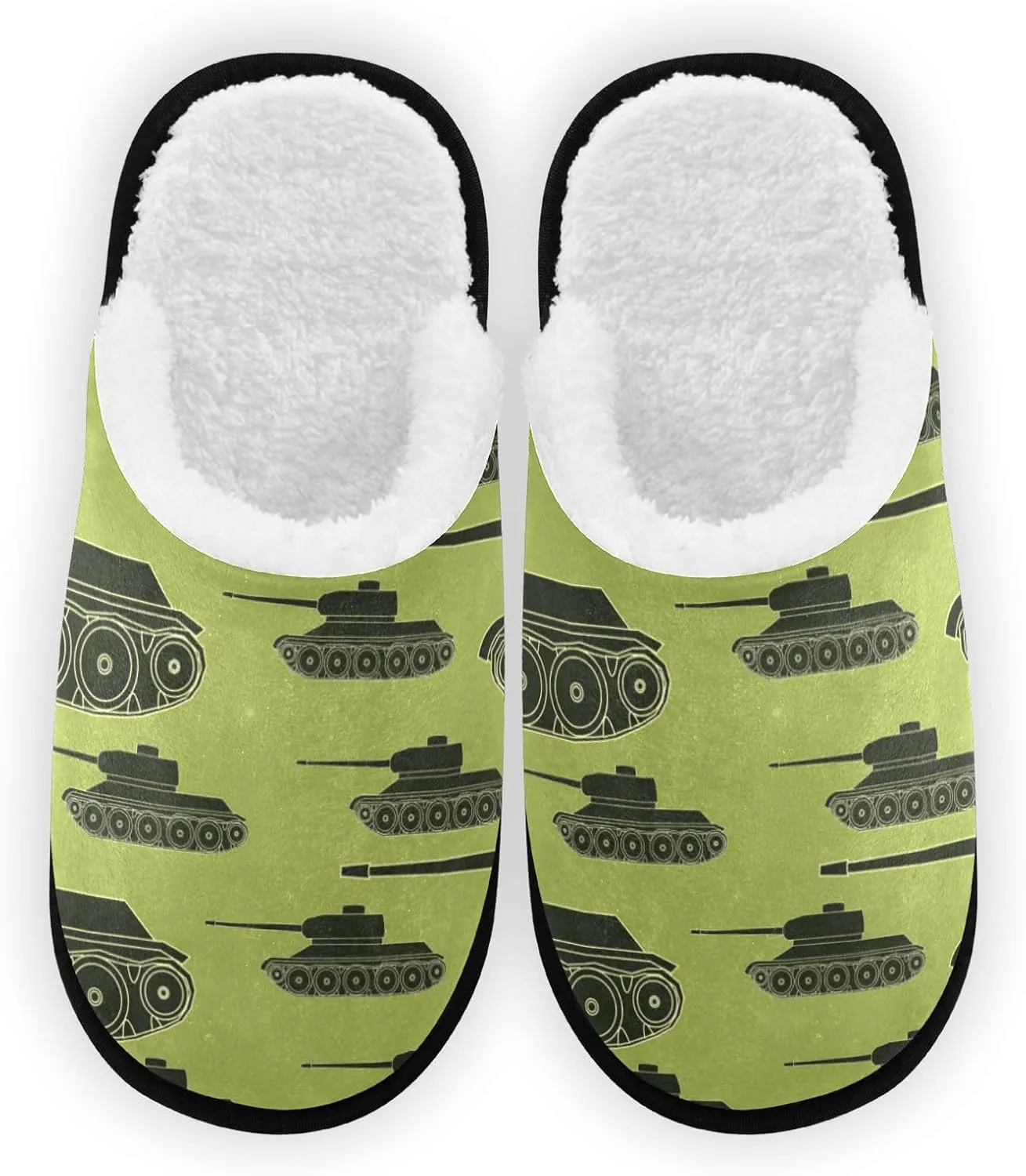 Tanks Slippers Memory Foam Non-Slip Indoor House Slippers Bedroom Hotel Travel Home Shoes for Women, 5-8