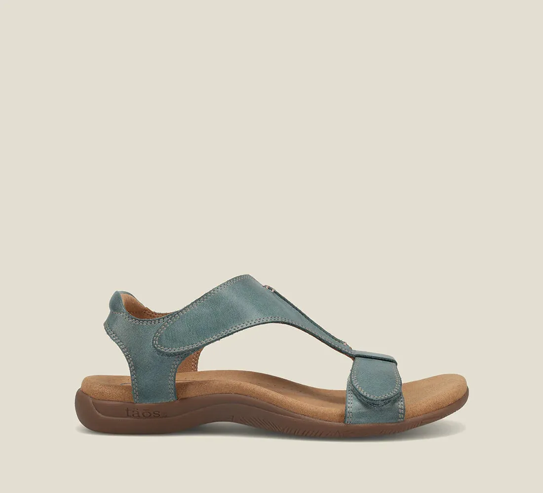 TAOS THE SHOW TEAL LEATHER SANDAL