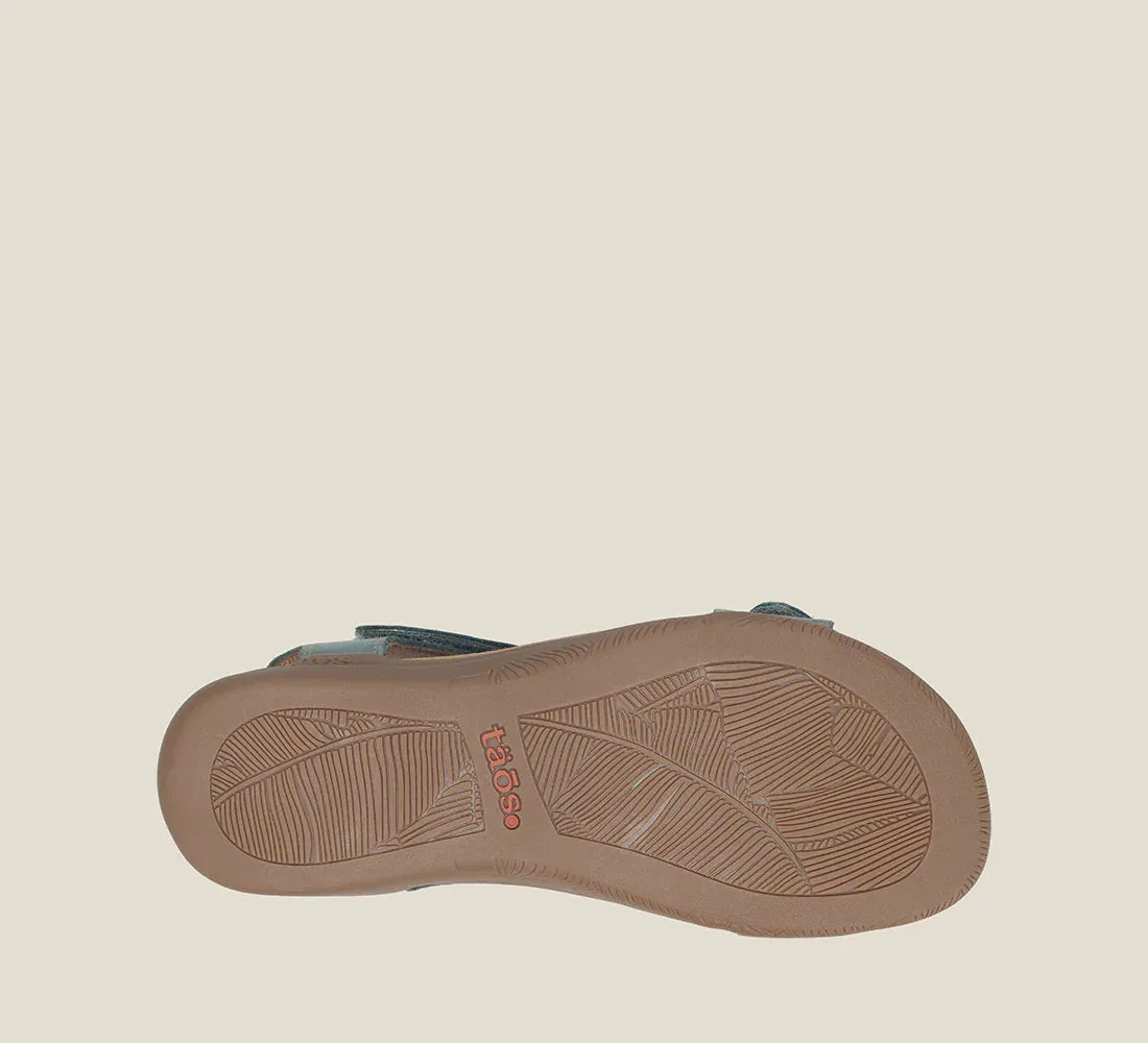 TAOS THE SHOW TEAL LEATHER SANDAL