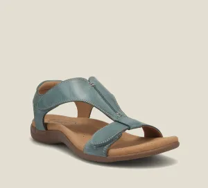 TAOS THE SHOW TEAL LEATHER SANDAL