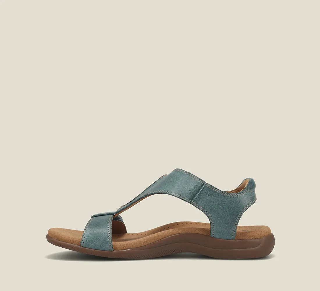 TAOS THE SHOW TEAL LEATHER SANDAL