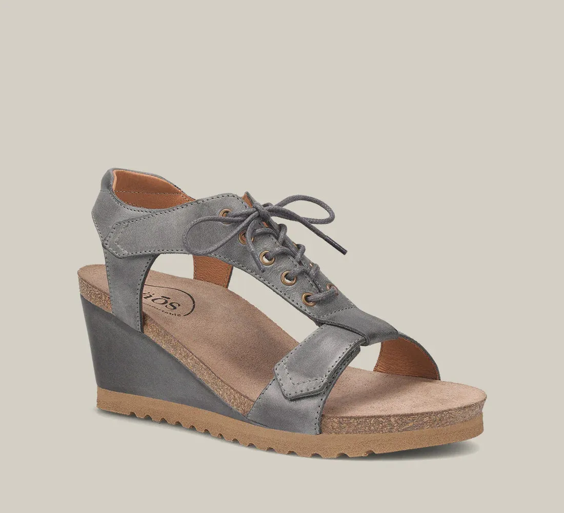 Taos Tie Wish T Strap Wedge