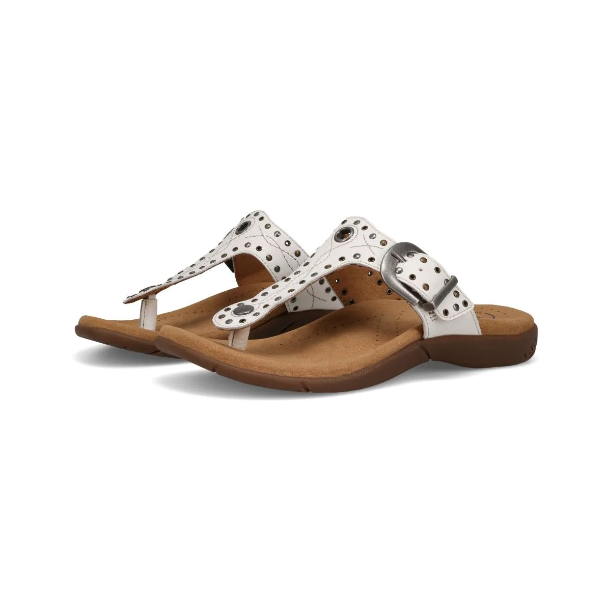 Taos White Flash T-Strap Women's Sandals FLS-14217-WHT