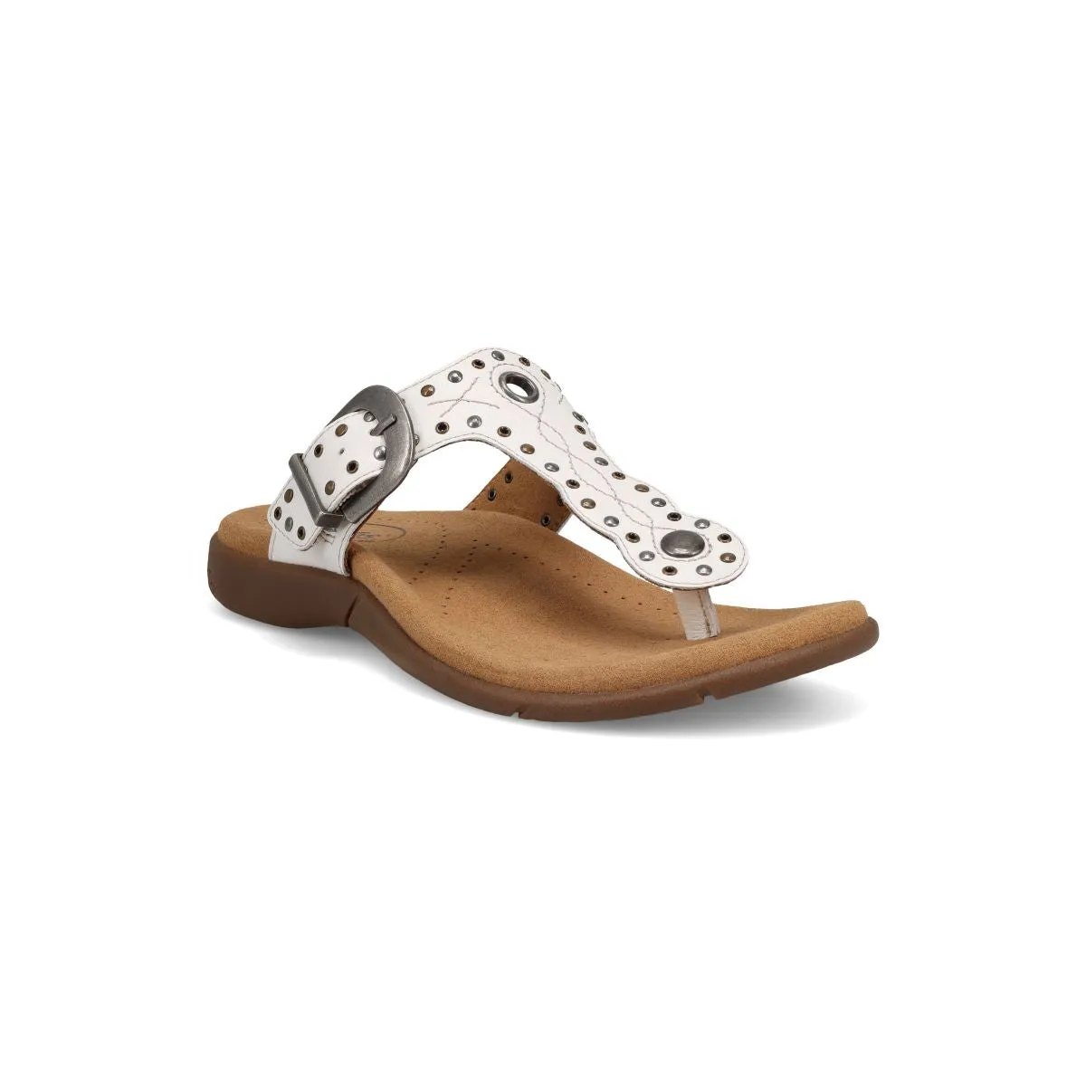 Taos White Flash T-Strap Women's Sandals FLS-14217-WHT