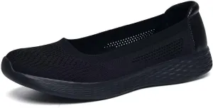 TIOSEBON Women's Comfortable Loafer Low-Top Flat Ultra Memory Foam Mesh Slip-On Walking Shoes