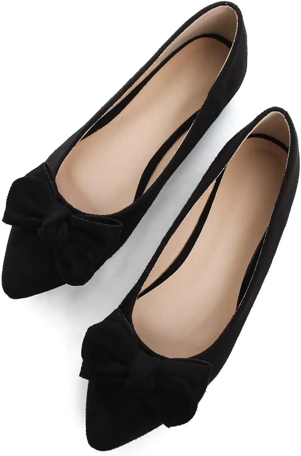 TN TANGNEST Women Fashion Bowknot Flats Comfort Pointed Toe Dress Shoes