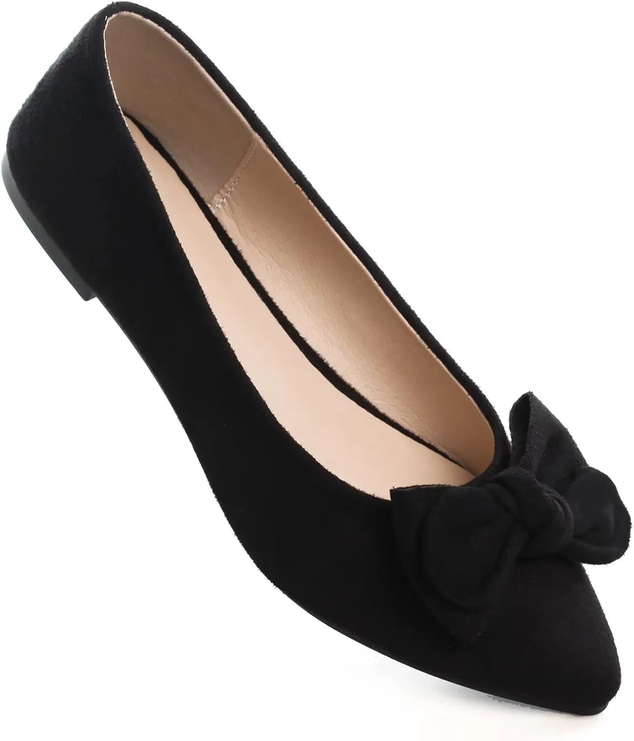 TN TANGNEST Women Fashion Bowknot Flats Comfort Pointed Toe Dress Shoes