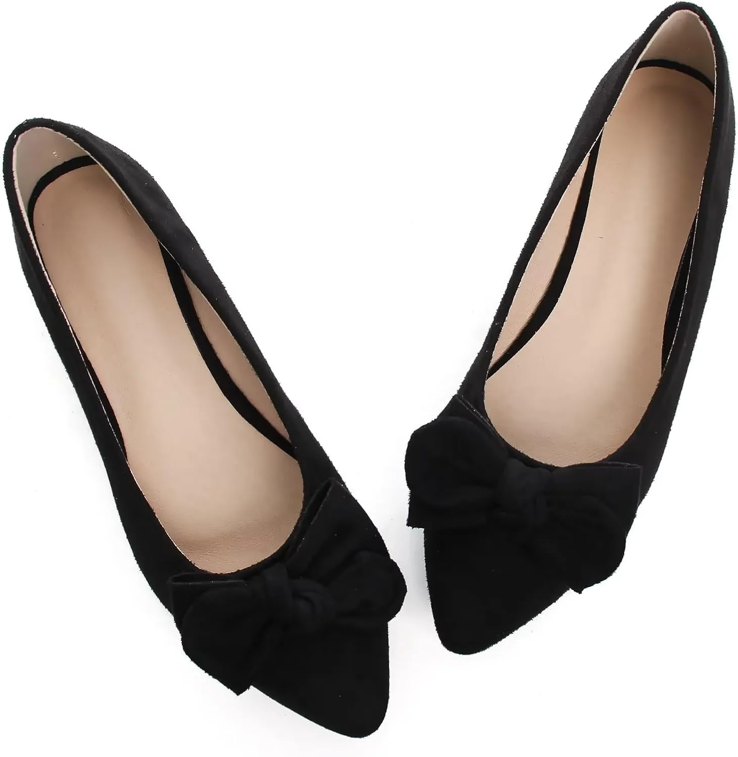 TN TANGNEST Women Fashion Bowknot Flats Comfort Pointed Toe Dress Shoes