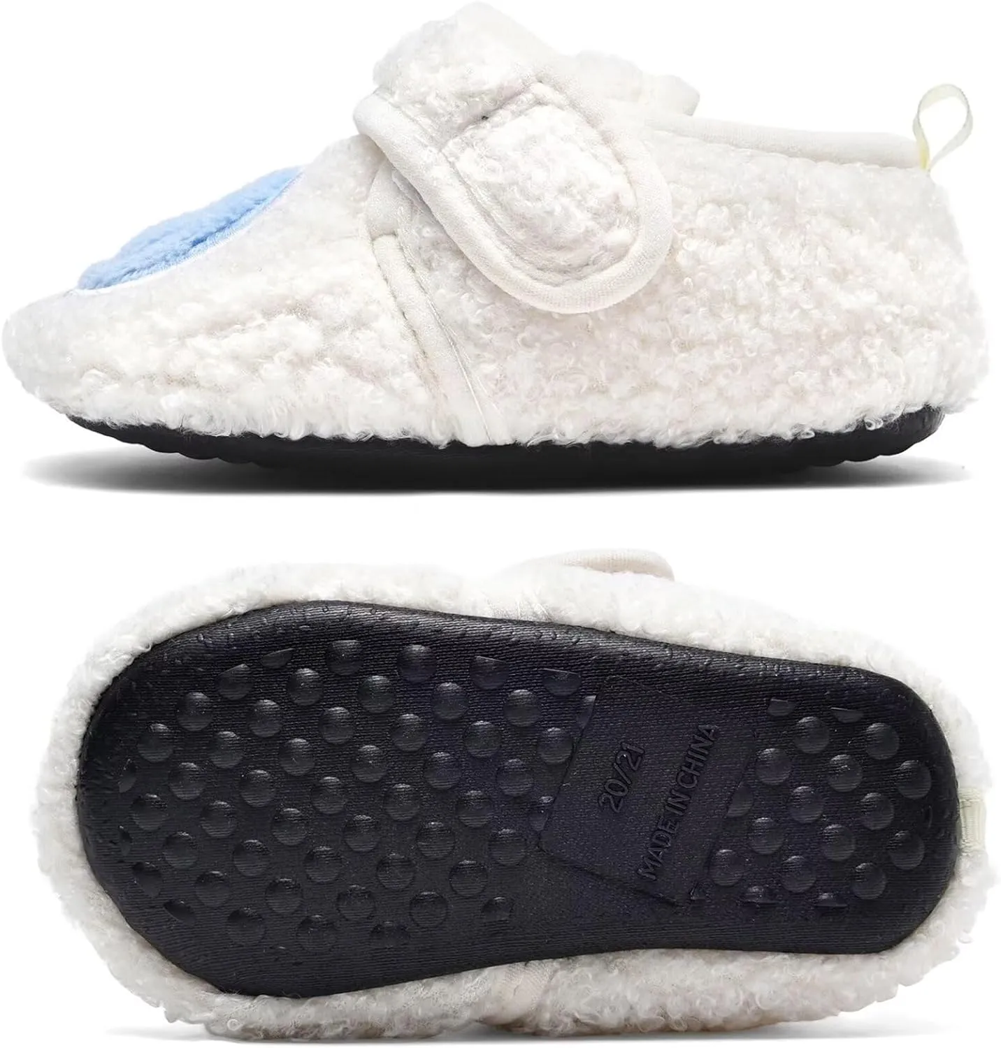 Toddler Smiley Face Slippers Boys Girls House Indoor Non Slip Shoes Warm Cozy Socks for Baby Kids