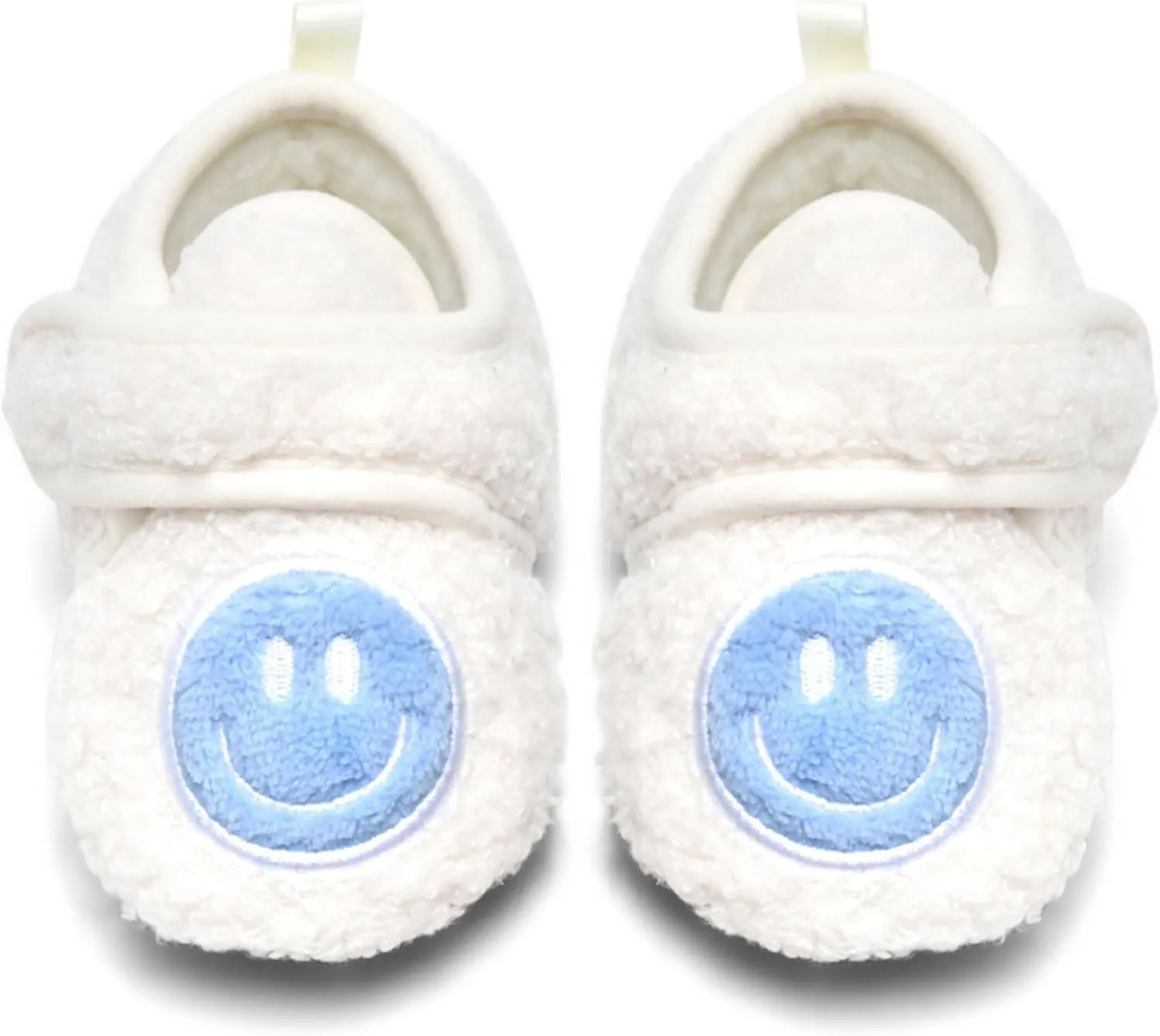 Toddler Smiley Face Slippers Boys Girls House Indoor Non Slip Shoes Warm Cozy Socks for Baby Kids