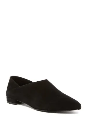 Toe Exclusive offerings Pointed Suede Flat Toe Kirzhner Black Positive testimonials Mule Slides Ivy Pan Flat Pointed