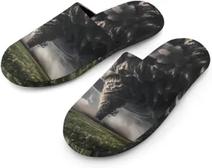 Tornado Thunderstorms Men's House Shoes Cotton Slippers Warm Bedroom Shoes Soft Slipper for Indoor Outdoor