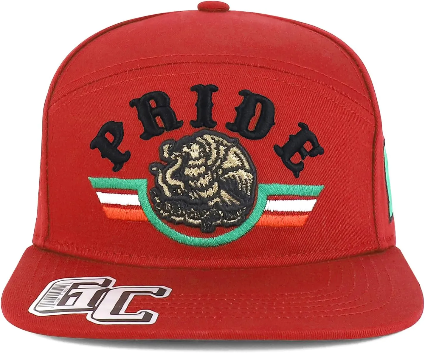 Trendy Apparel Shop 3D Mexico Pride Embroidered Flatbill Snapback Cap