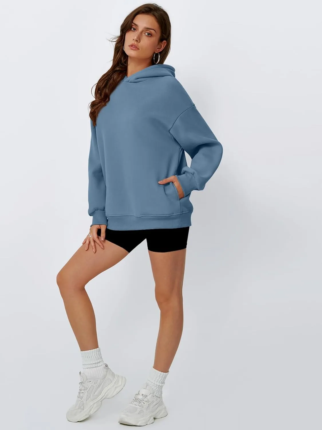 Trendy Queen Womens Oversized Hoodies Fleece Hooded Sweatshirts Casual Pullover Fall Winter Outfits Long Sleeve Tops 2025