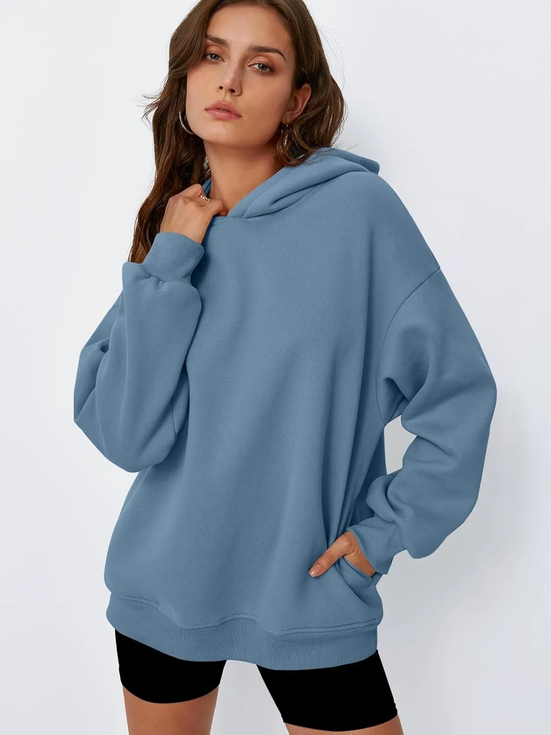 Trendy Queen Womens Oversized Hoodies Fleece Hooded Sweatshirts Casual Pullover Fall Winter Outfits Long Sleeve Tops 2025