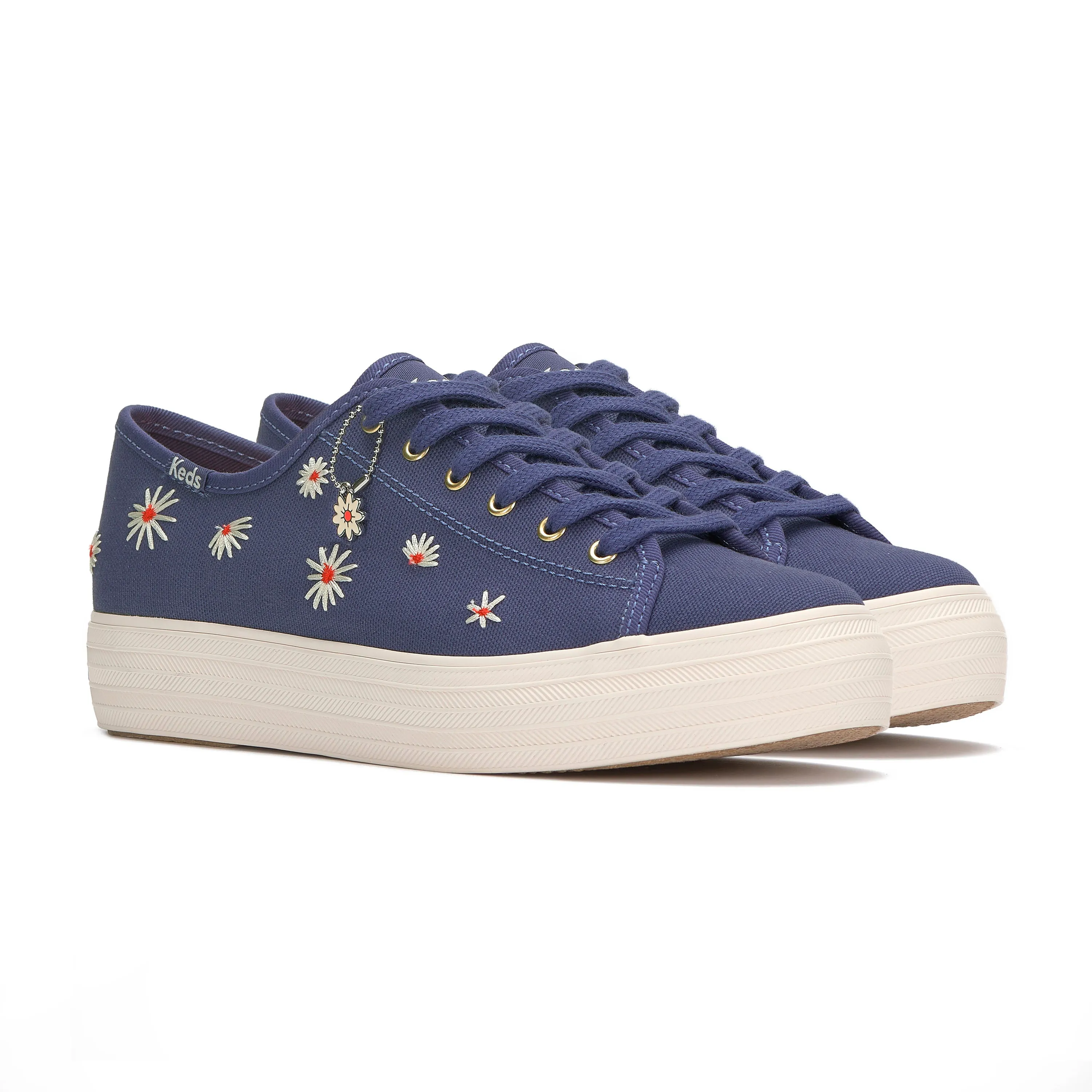 Triple Kick Embroidered Canvas Blue