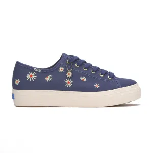 Triple Kick Embroidered Canvas Blue
