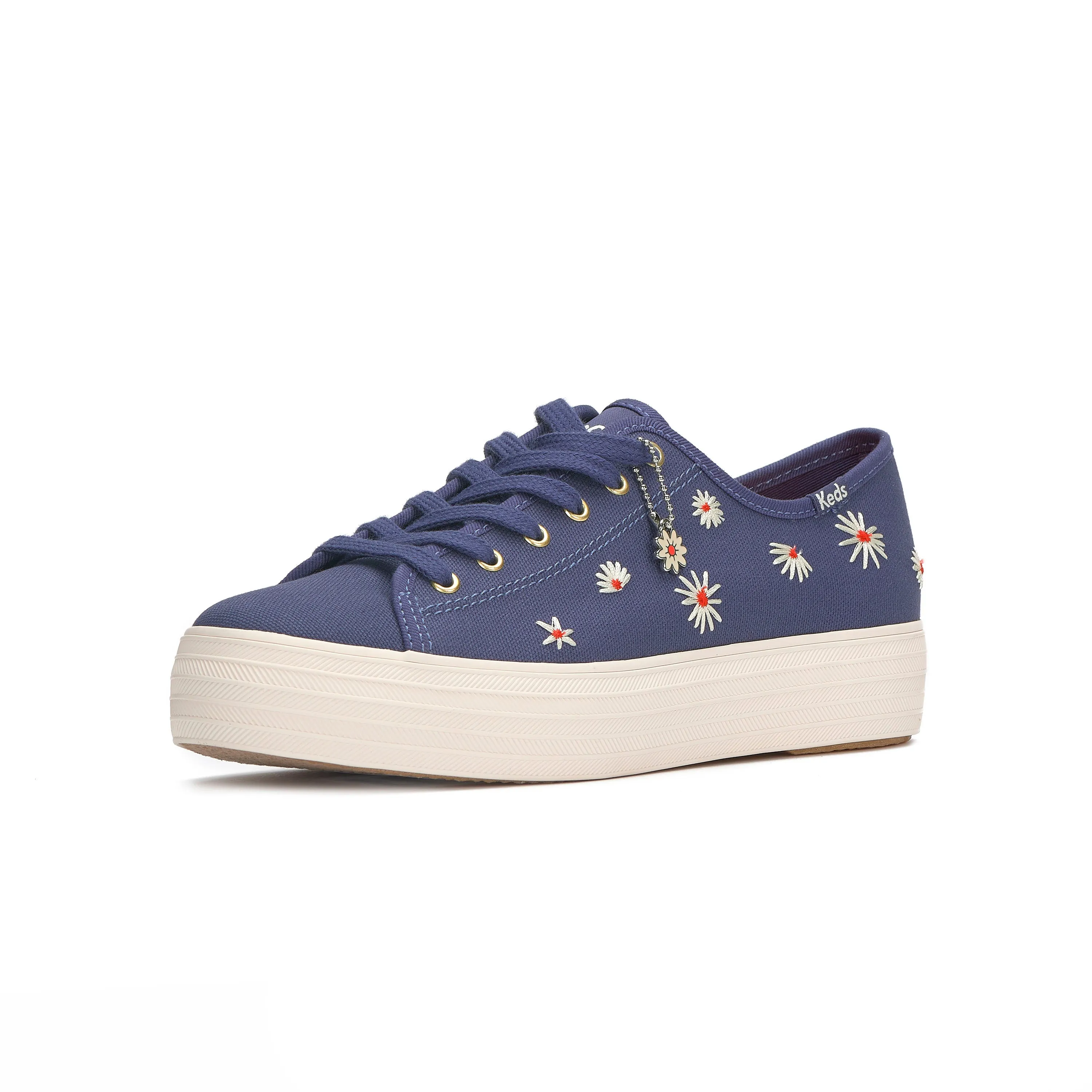 Triple Kick Embroidered Canvas Blue