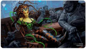 Ultra PRO - Outlaws of Thunder Junction Playmat Ft. Vraska for Magic: The Gathering, Limited Edition Unique Artistic Collectible Card Gaming TCG Playmat Accessory
