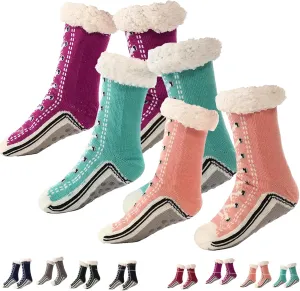 Ultra-Thick Slipper Home Socks Fuzzy Fluffy Winter Warm Soft Thick Non Slip Thermal Home Socks Women