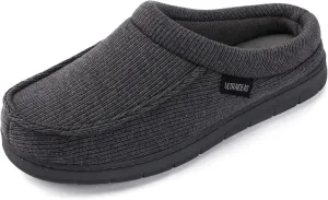 ULTRAIDEAS Men's Nealon Moccasin Clog Slipper, Slip on Indoor/Outdoor House Shoes