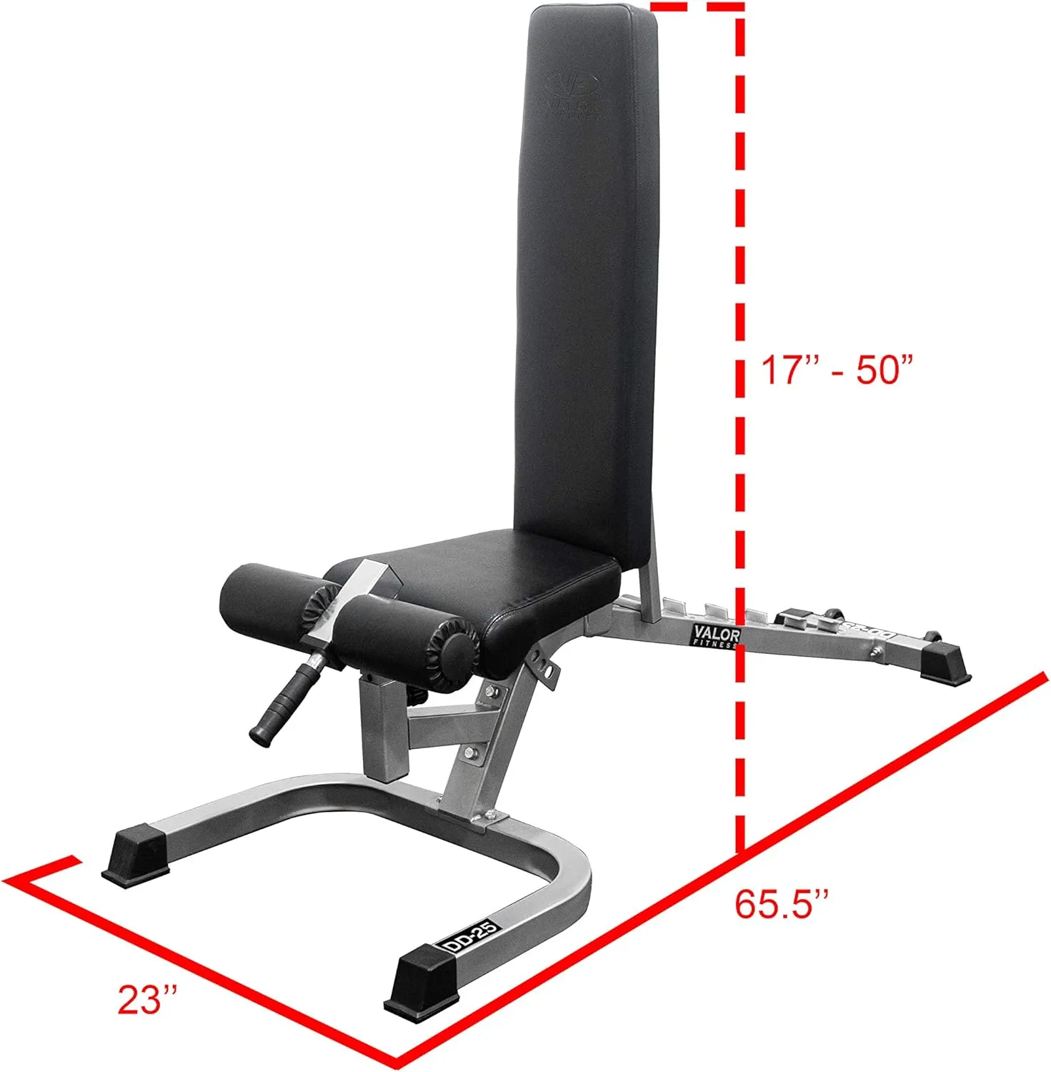 Valor Fitness Adjustable Weight Bench Flat, Incline, Decline Bench Press with Leg Support - Great Workout Benches for Home