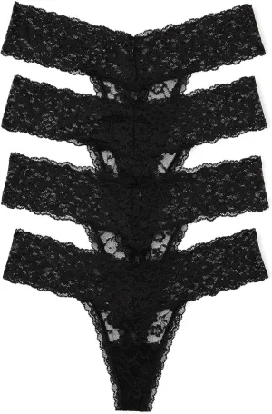 Victoria's Secret Women's Lace Thong Underwear, Panties for Women, Multi Pack (XS-XXL)